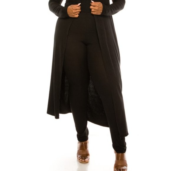 Three piece Pant set Plus size in Heather Gray - Picture 5 of 6